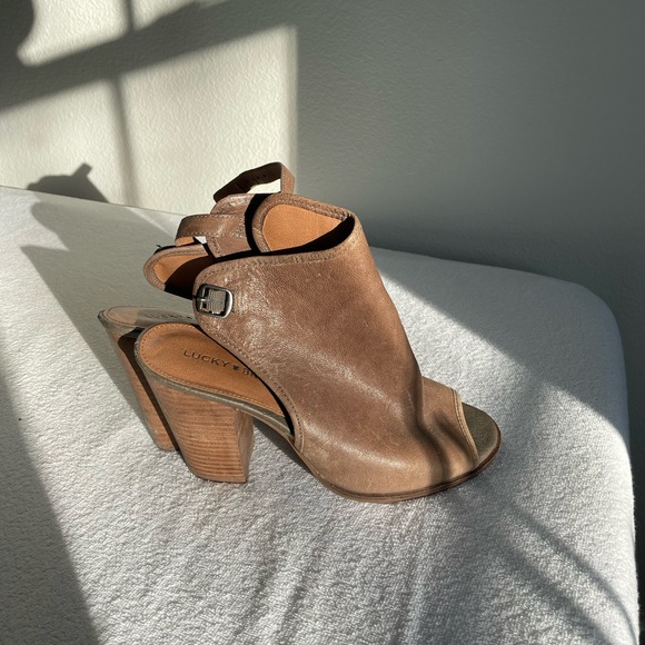 Lucky Brand Open Toe Booties - Picture 2 of 4